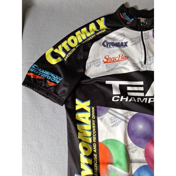 De Marchi Cycling Jersey Mens Xl Short Sleeve 1/4  Zip Team Champion Made Italy - Picture 2 of 9